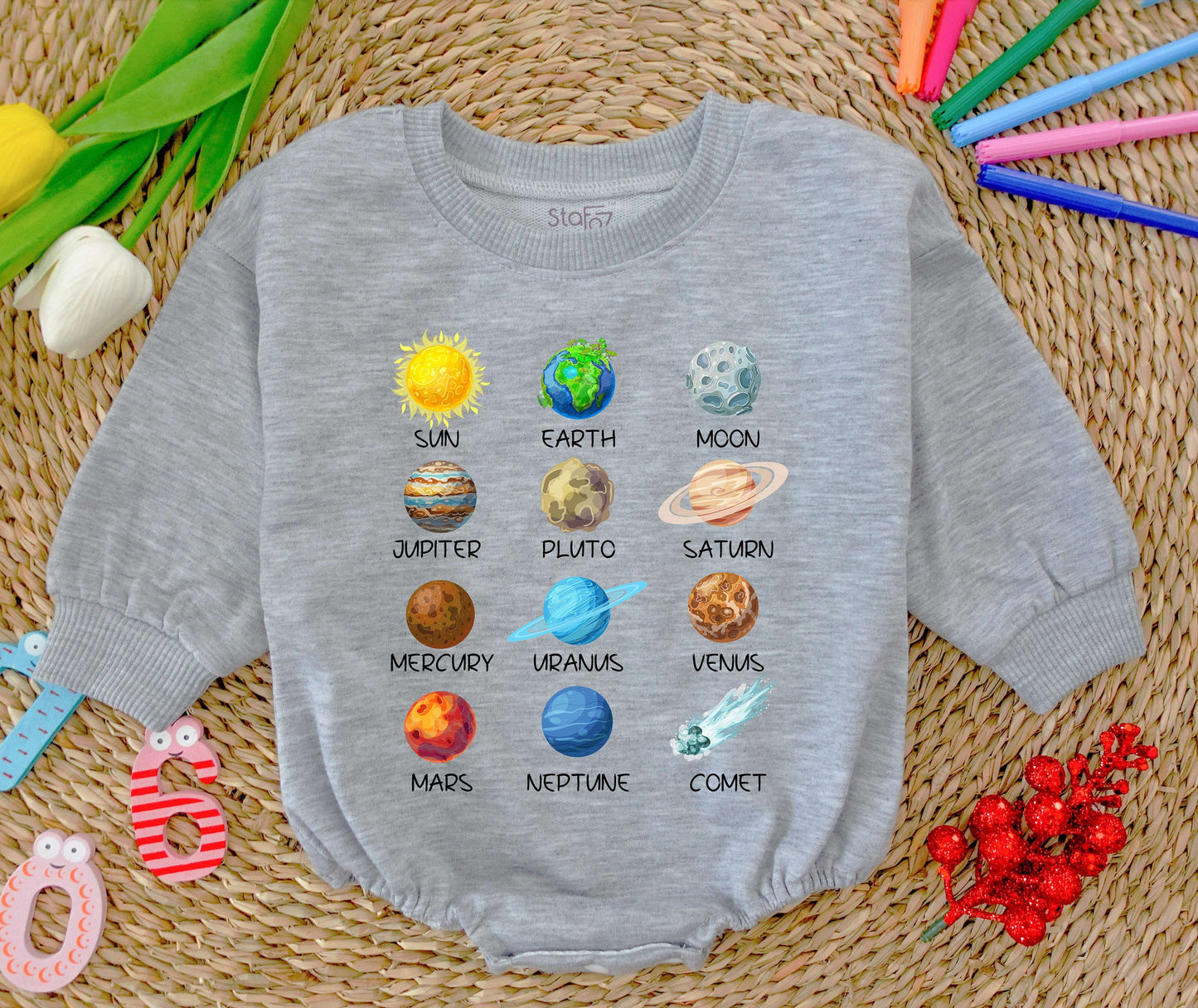 Astronaut Baby Romper Set: Newborn Gift & Earth Day Kids Outfit