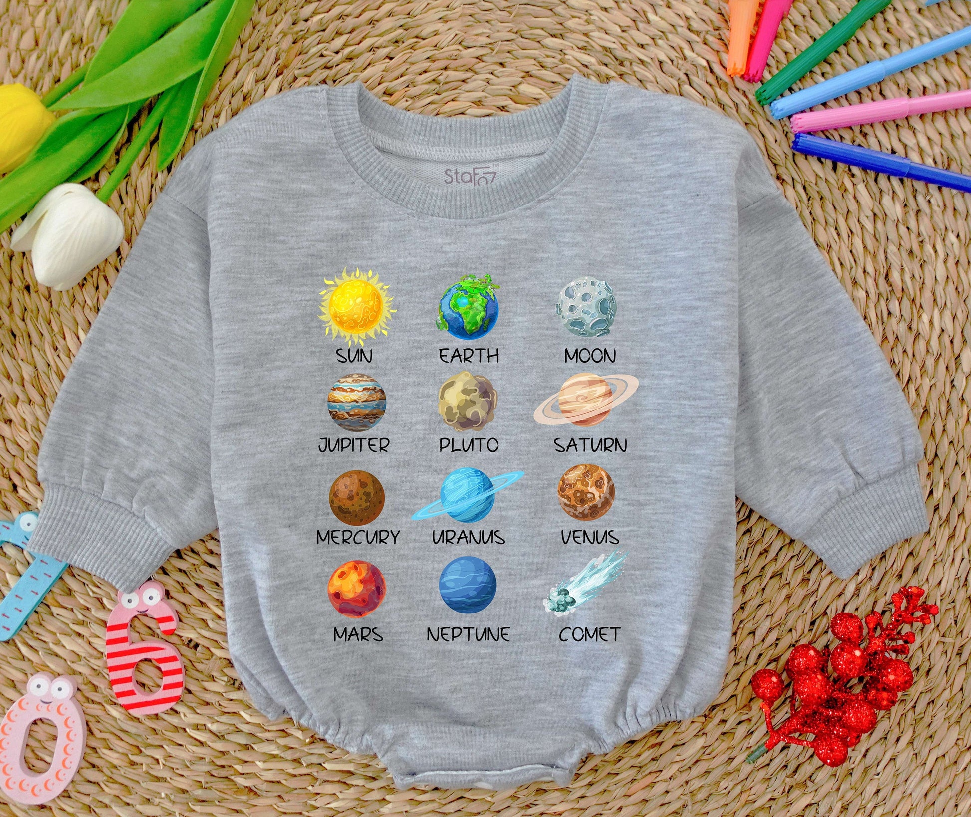 Astronaut Baby Romper Set: Newborn Gift & Earth Day Kids Outfit