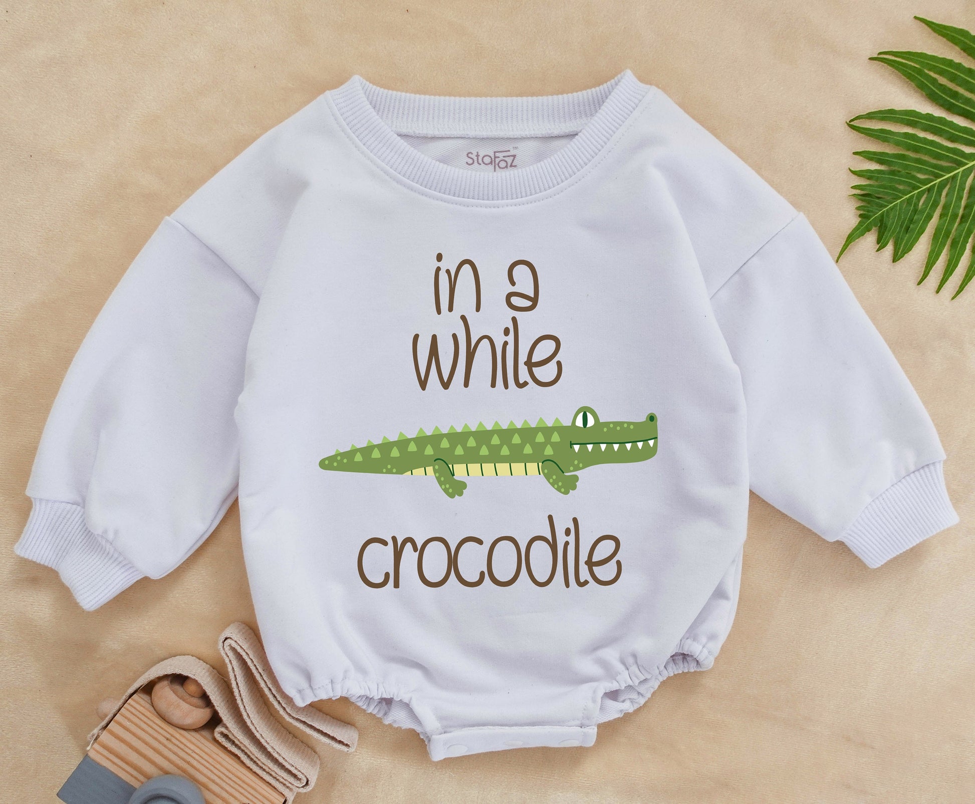 Twin Baby Romper Set: Alligator & Crocodile Design Outfit