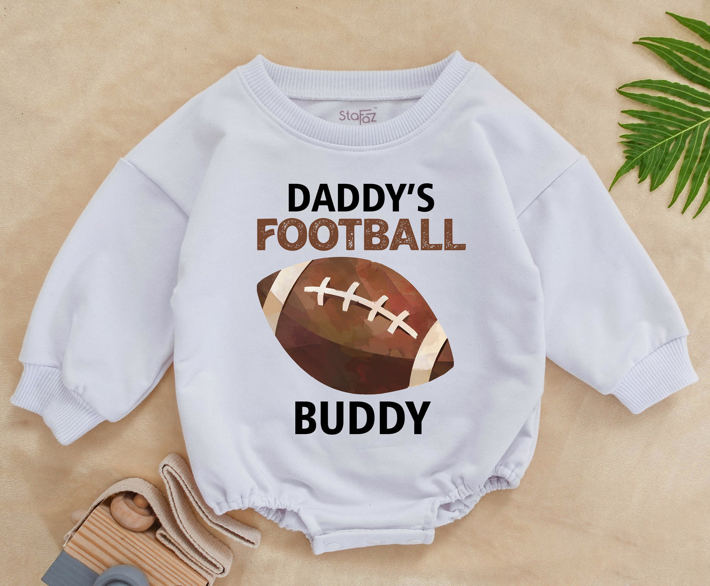 Football Buddy Romper: Daddy's Girl & Boy Oversized Jumpsuit