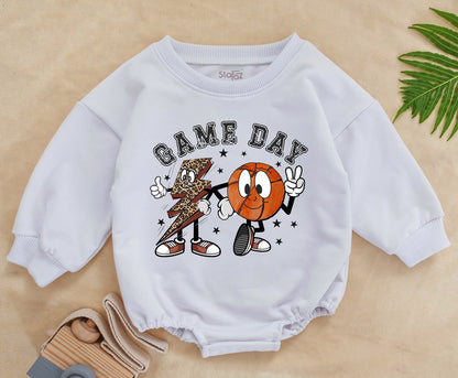 Retro Baseball Baby Romper - Game Day Toddler Sweater - Cute Bodysuit