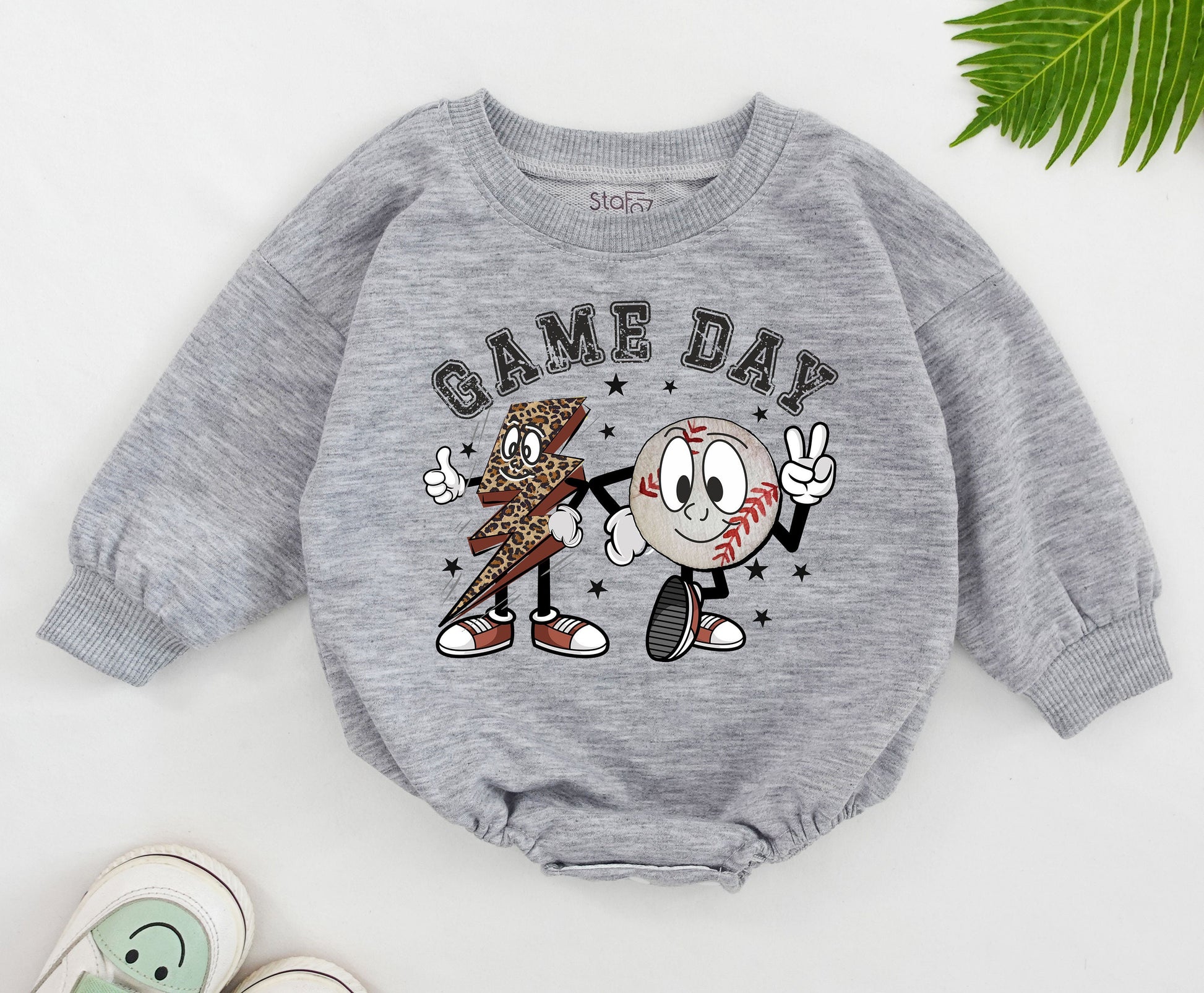 Vintage Baseball Romper - Toddler Game Day Outfit - Newborn Bodysuit