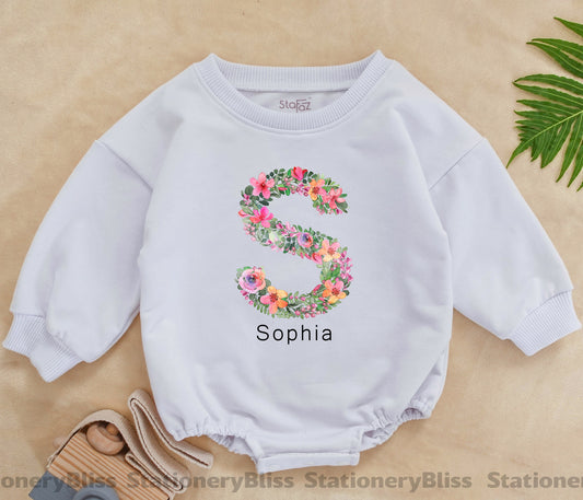 STAFAZ Custom Name Romper Outfit for Baby Girls Personalized Bodysuit Thoughtful Baby Shower Gift Newborn Clothes