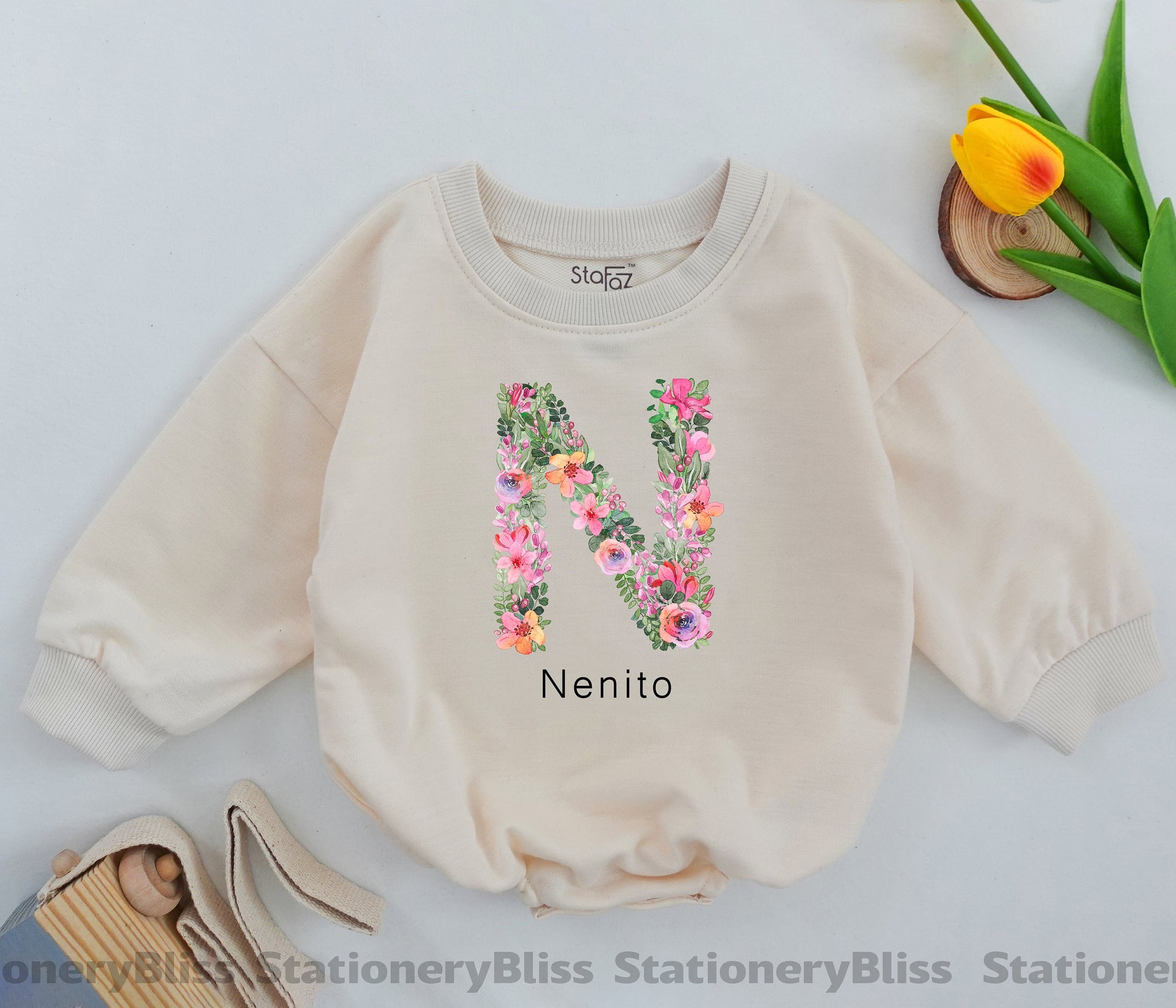 Custom Name Baby Romper, Personalized Newborn & Shower Gift Outfit