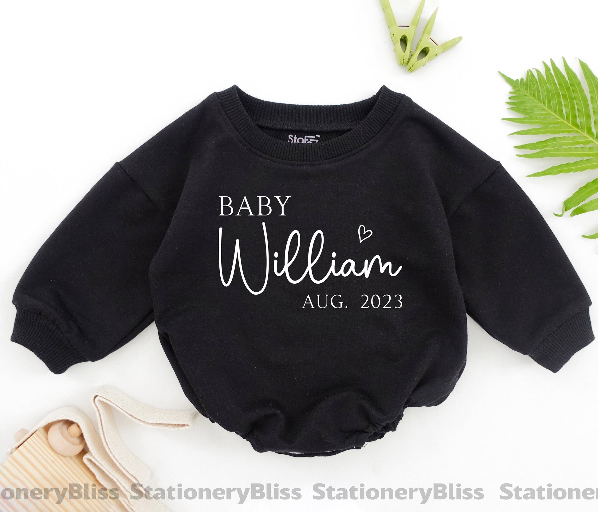 Personalized Baby Romper for Newborns, Custom Name Bodysuit Gift