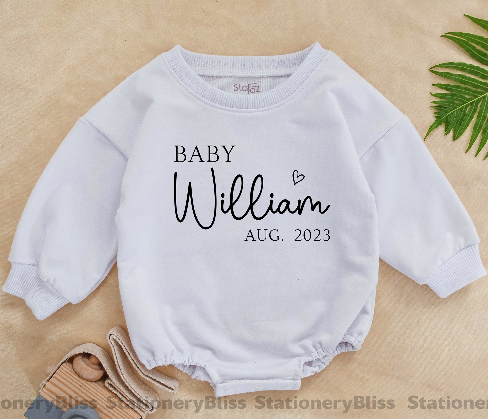 Personalized Baby Romper for Newborns, Custom Name Bodysuit Gift