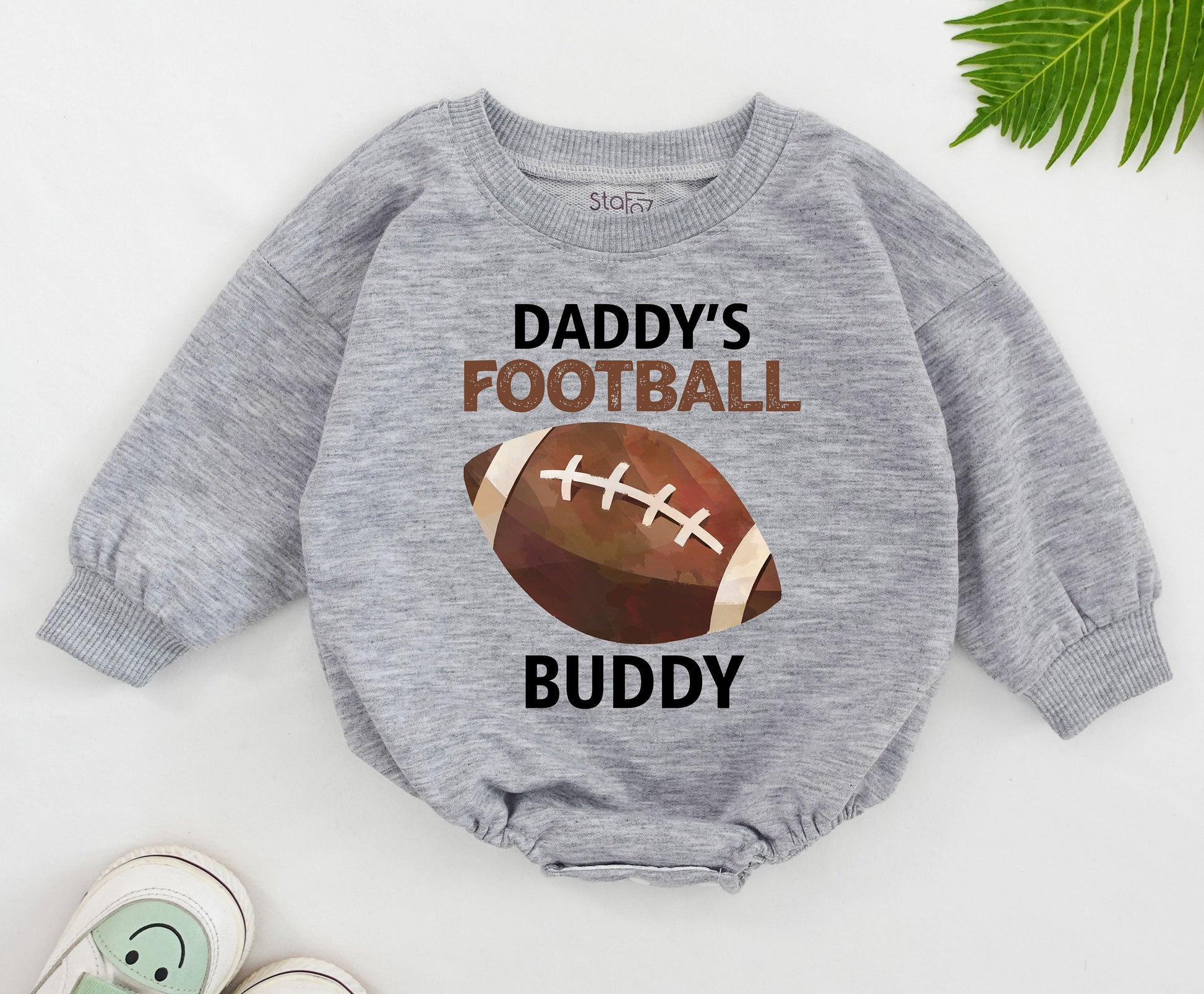 Football Buddy Romper: Daddy's Girl & Boy Oversized Jumpsuit