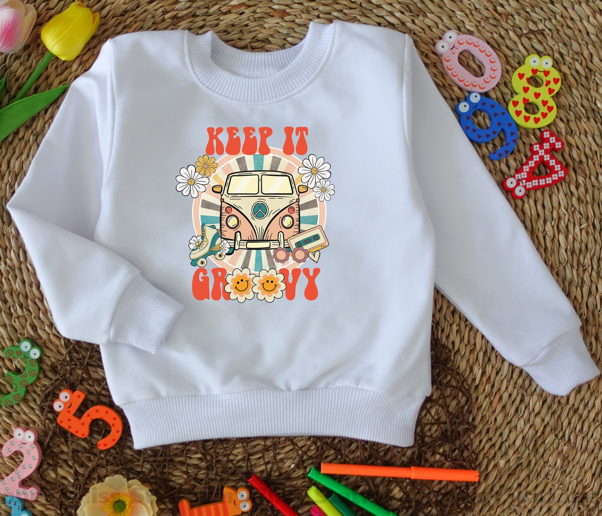 Groovy Floral Romper & Sweatshirt Set – Perfect Birthday Gift