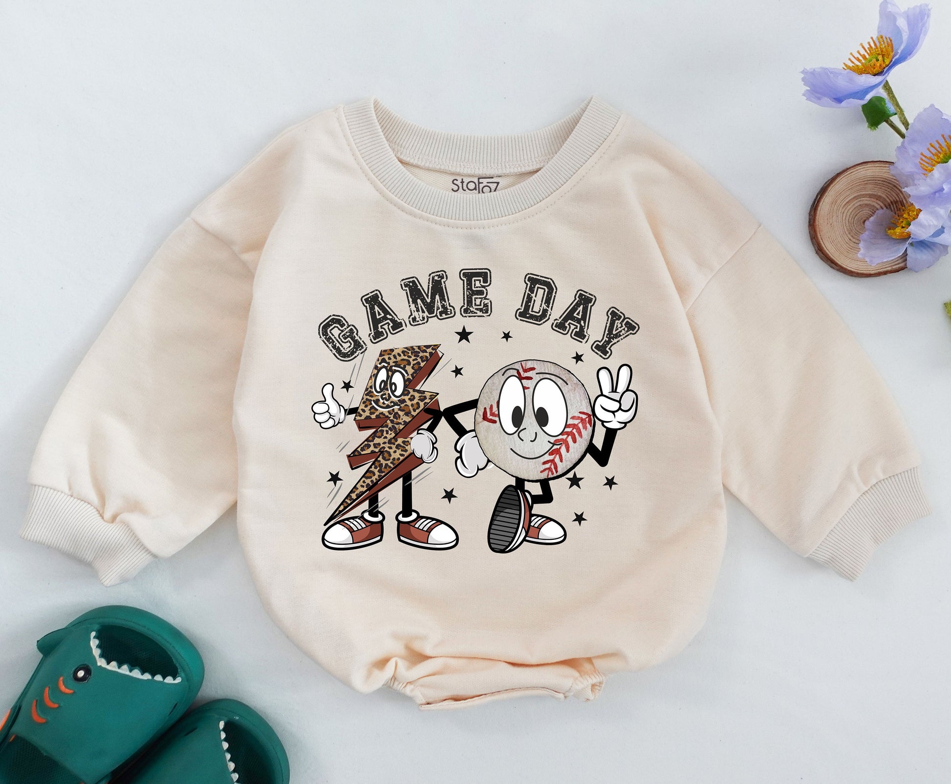 Vintage Baseball Romper - Toddler Game Day Outfit - Newborn Bodysuit