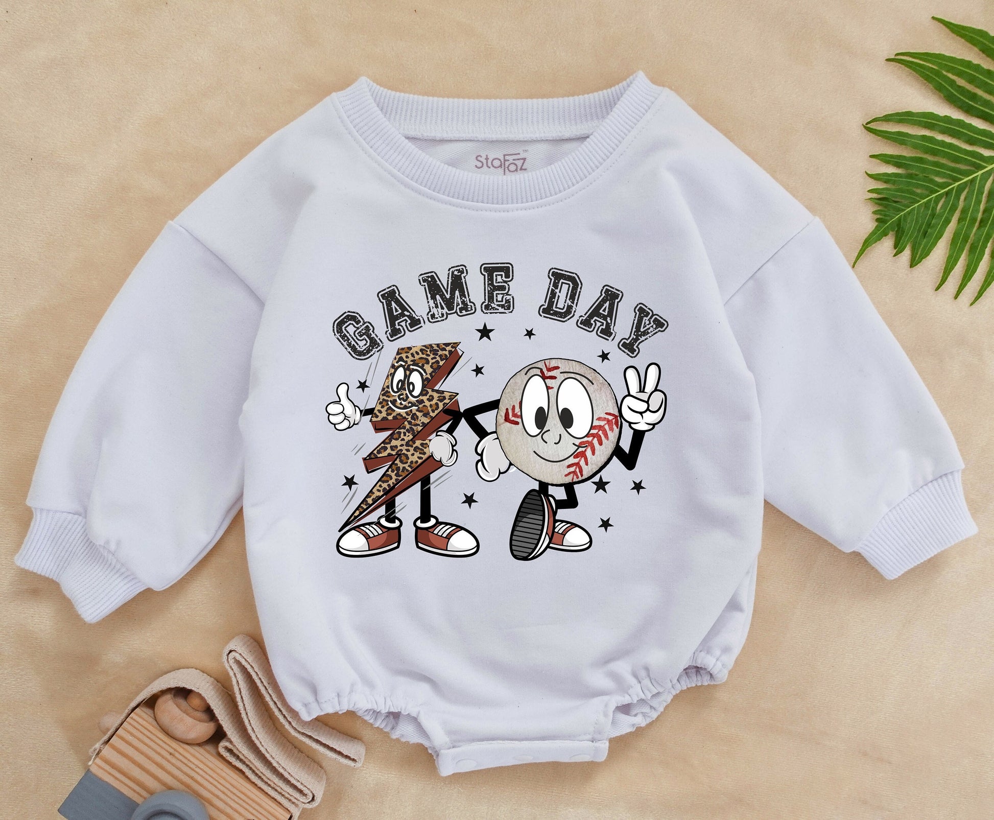 Vintage Baseball Romper - Toddler Game Day Outfit - Newborn Bodysuit