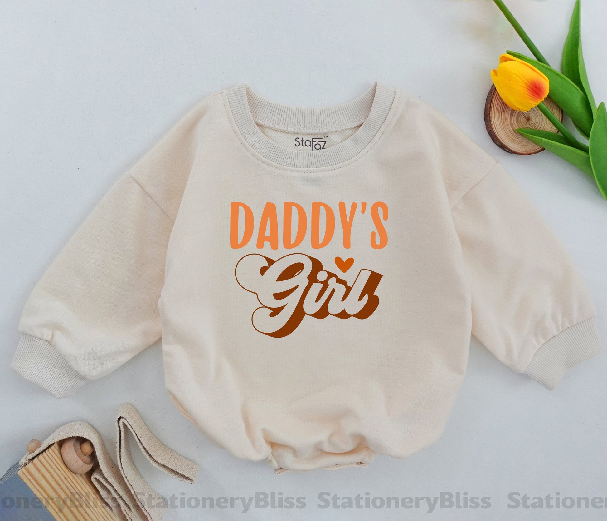 Retro Daddy’s Girl Romper: Perfect First Father's Day Baby Outfit