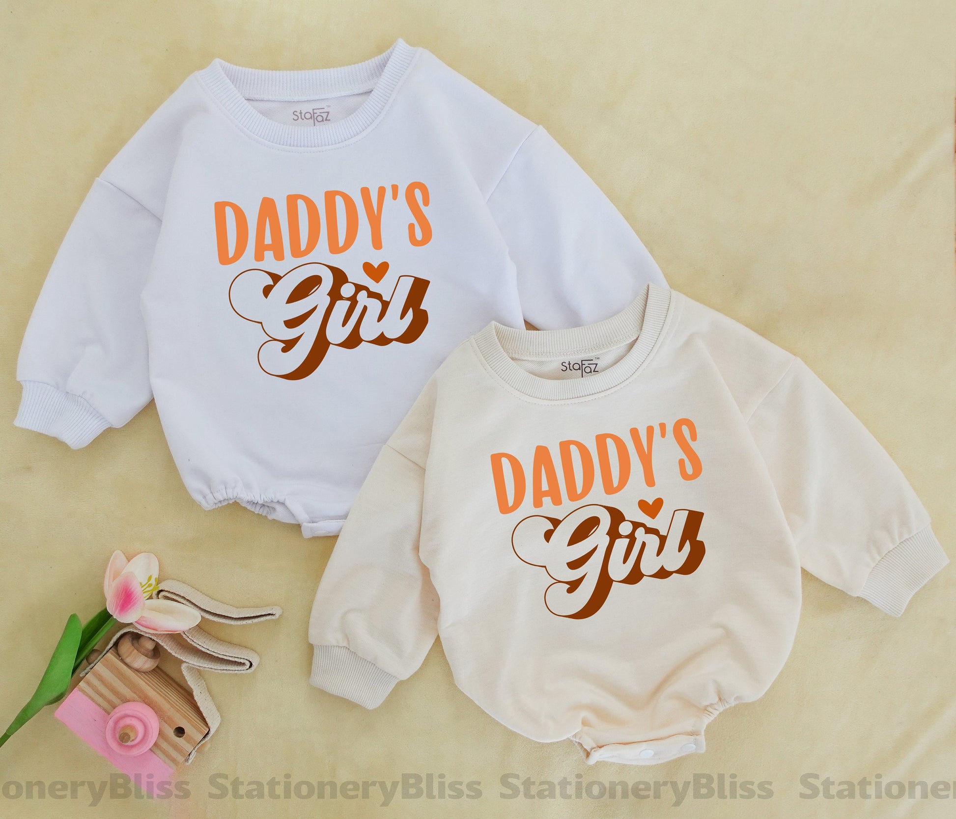 Retro Daddy’s Girl Romper: Perfect First Father's Day Baby Outfit