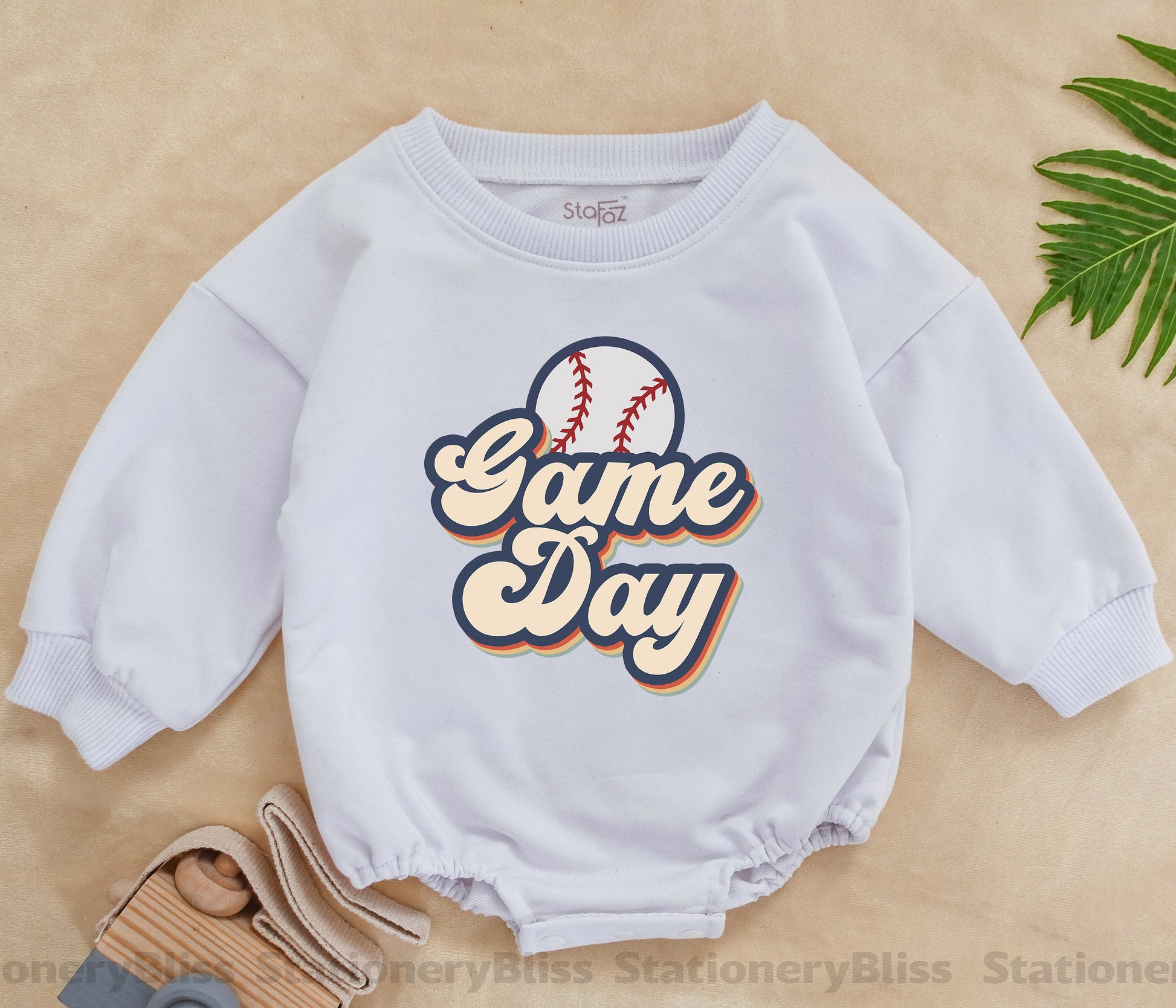 Retro Baseball Game Day Bodysuit for Baby Girls Boys First Birthday One Piece Jumpsuit Comfortable Soft Infant Romper Outfit Gift