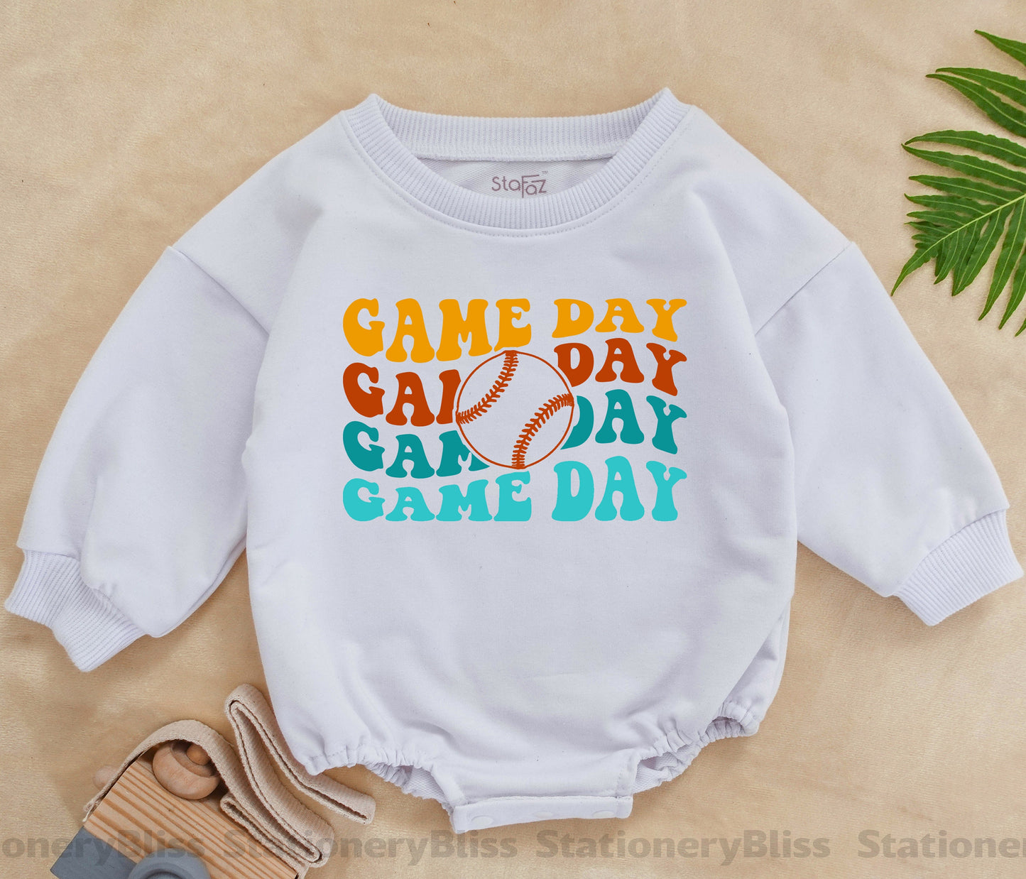 Custom Retro Baseball Romper: Game Day Outfit for Baby Fans