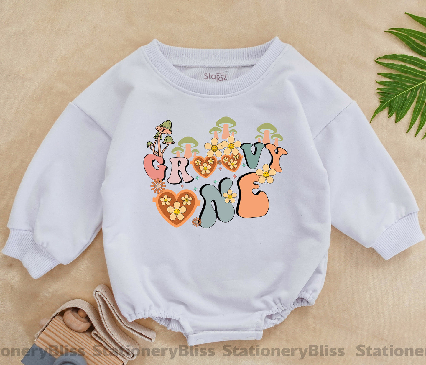 Groovy One Boho Romper for Babies – 1st Birthday & Gender Neutral
