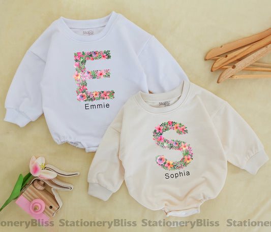 Custom Name Baby Romper, Personalized Newborn & Shower Gift Outfit