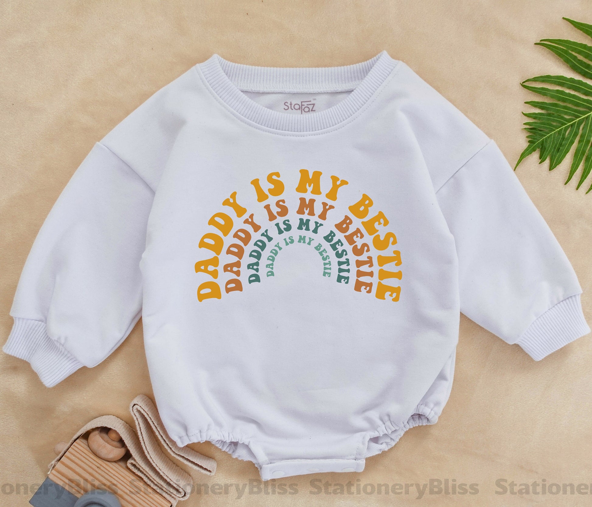Retro Daddy's Bestie Romper - Perfect New Baby Gift for Father's Day