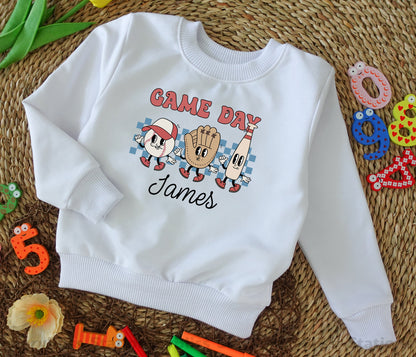 Game Day Baseball Romper | Retro Baby Bodysuit for Boys & Girls