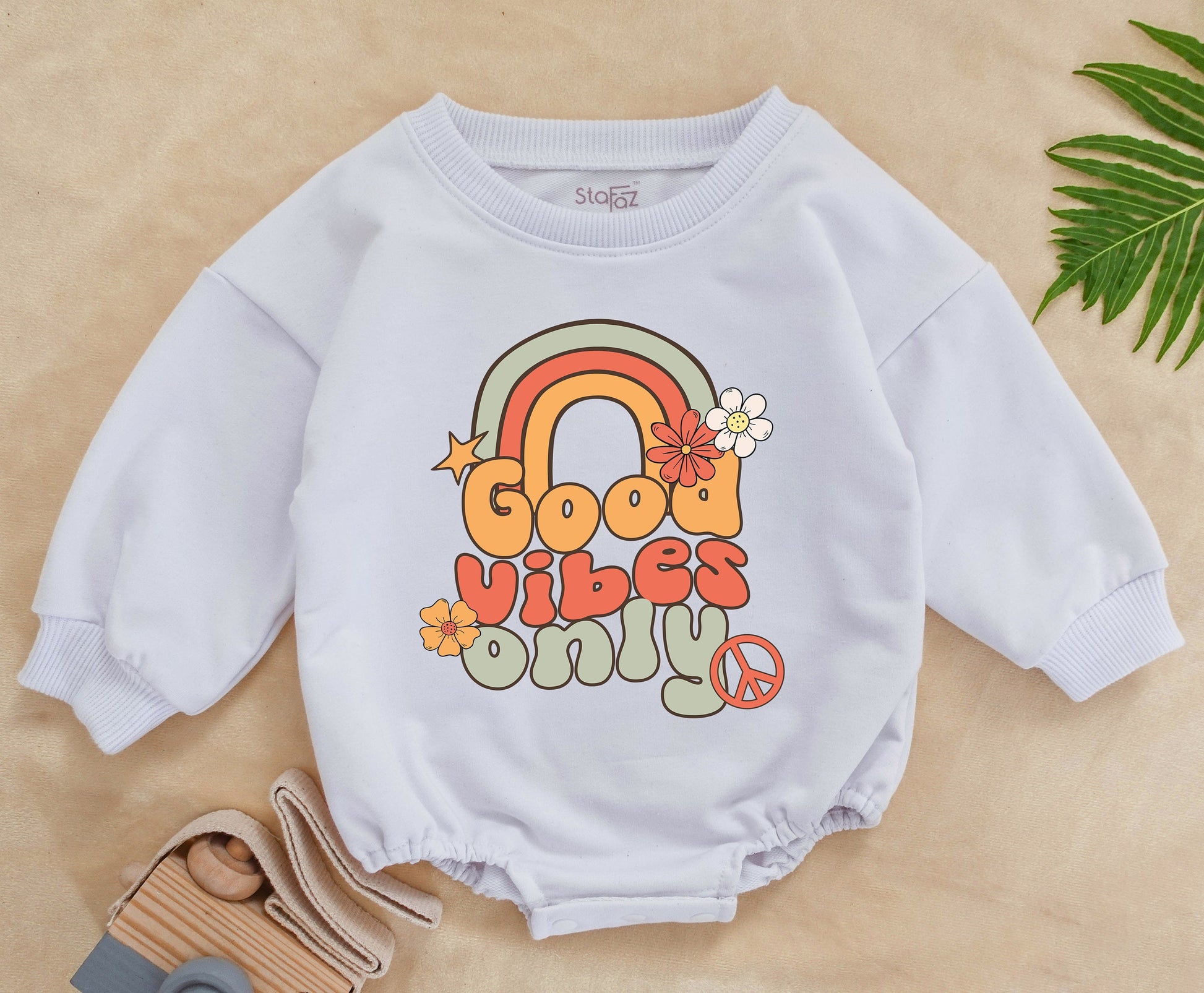 Vibrant Groovy Romper: Retro Infant and Toddler Birthday Outfit