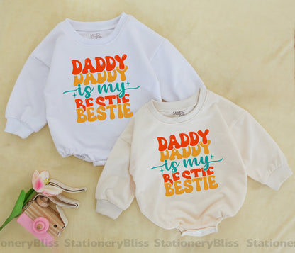 Retro Daddy's Bestie Bodysuit for Kids – Father's Day Gift Idea