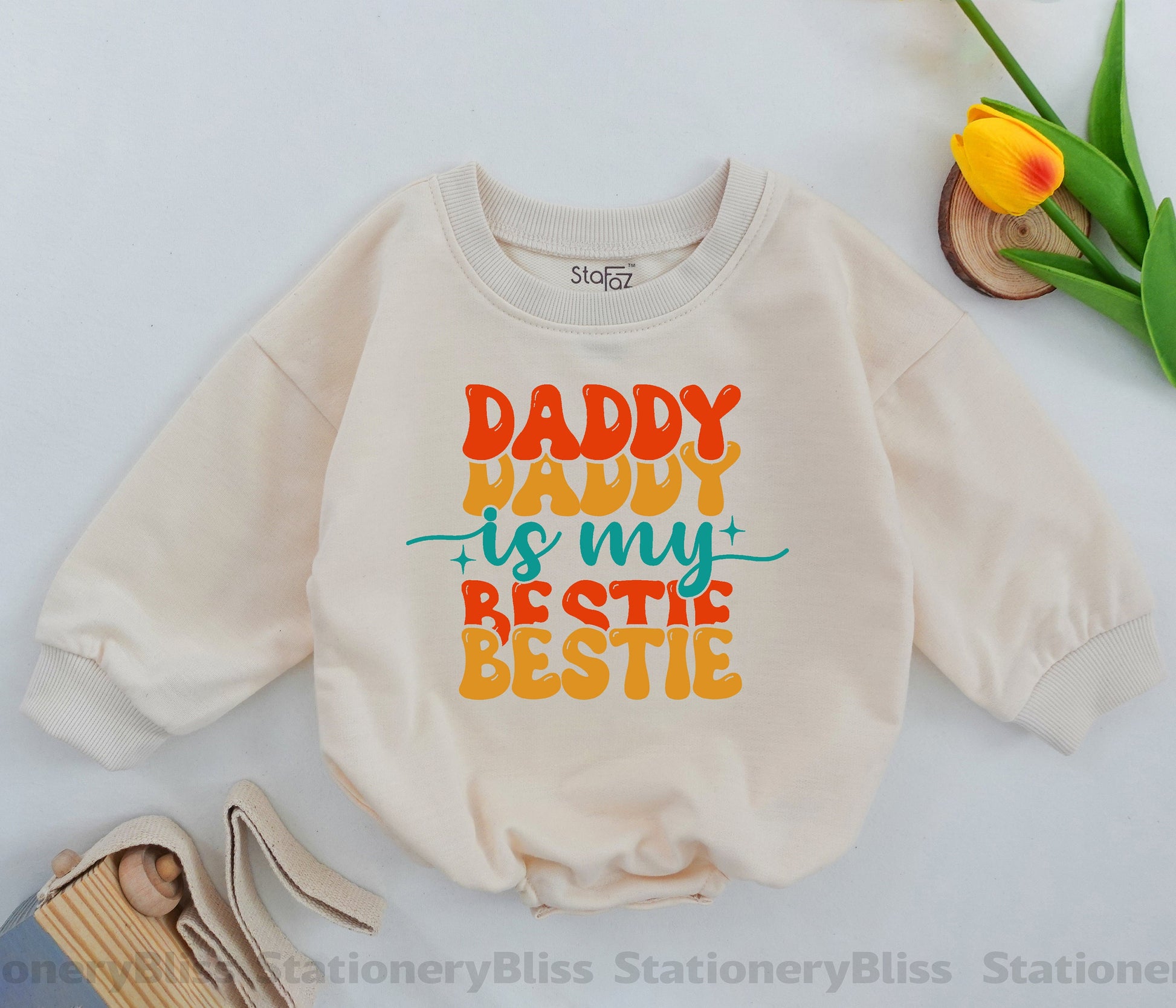 Retro Daddy's Bestie Bodysuit for Kids – Father's Day Gift Idea