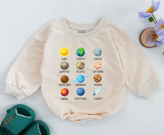 Astronaut Baby Romper Set: Newborn Gift & Earth Day Kids Outfit