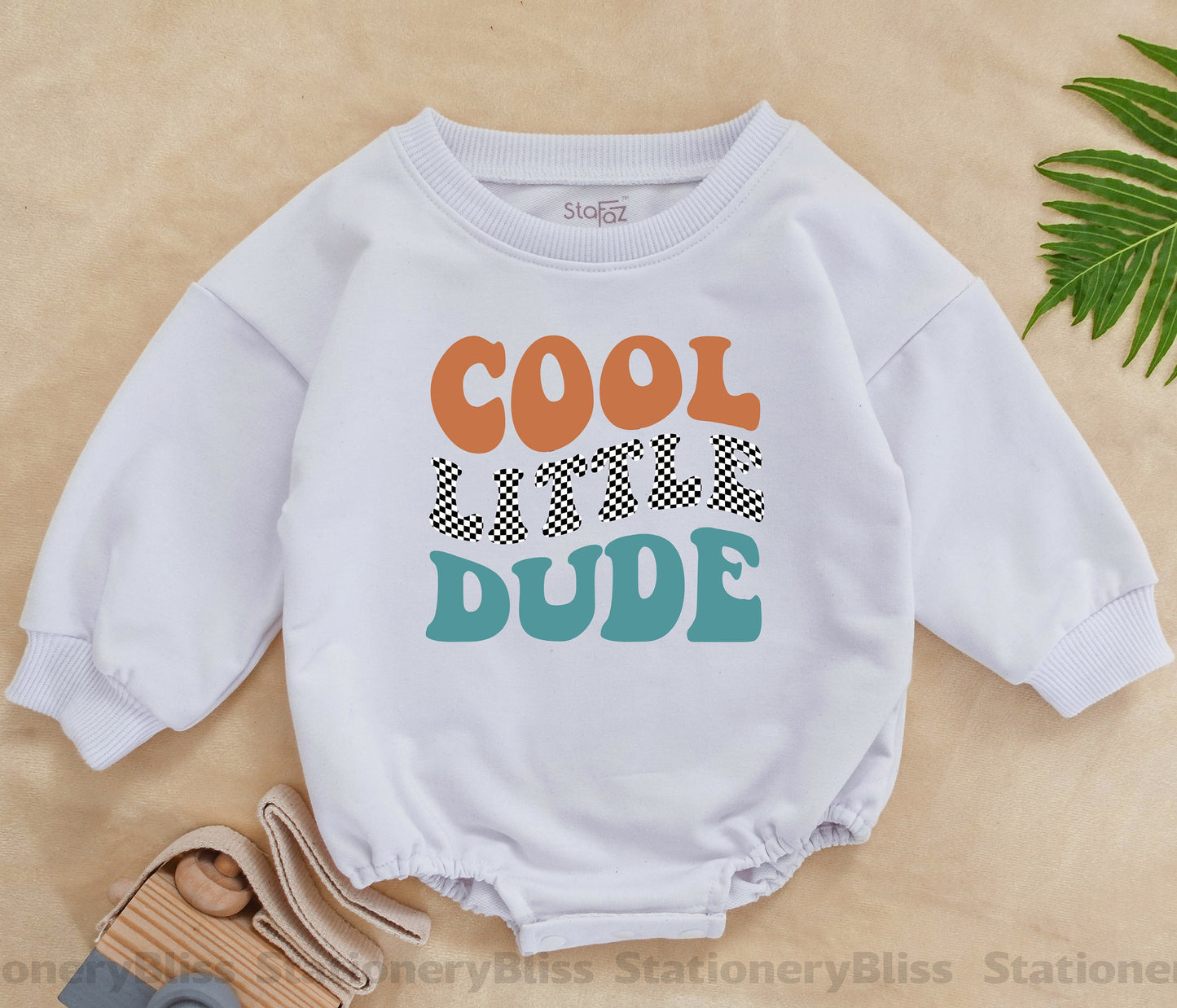 Trendy Boho Baby Romper: Retro Cool Newborn Outfit & Shower Gift