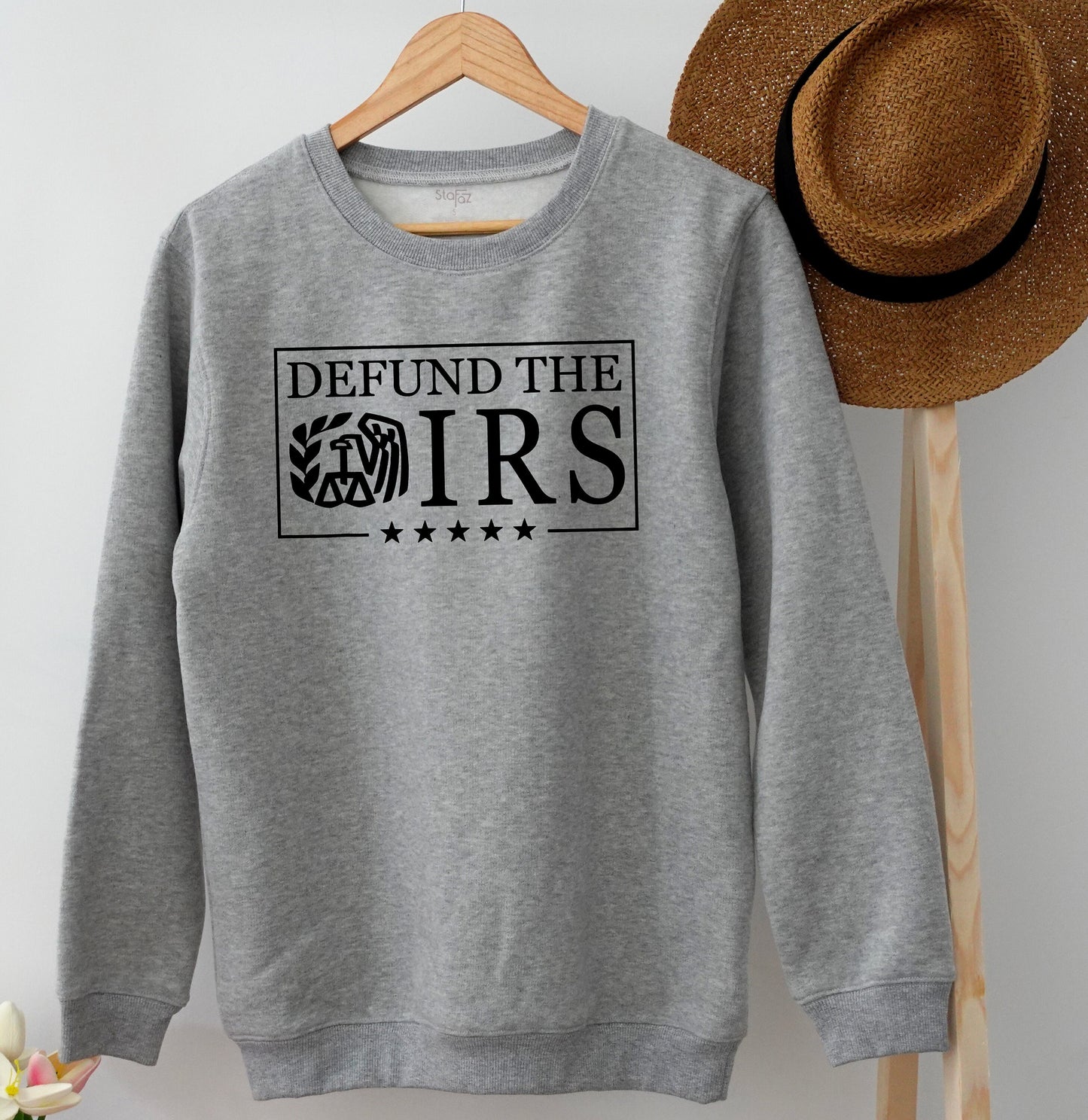Defund the IRS Eagle Graphic Tee: Bold Libertarian Statement Shirt for Patriots Who Love Freedom, Funny Political Gift for Tax Season, Comfortable Cotton (139 chars)