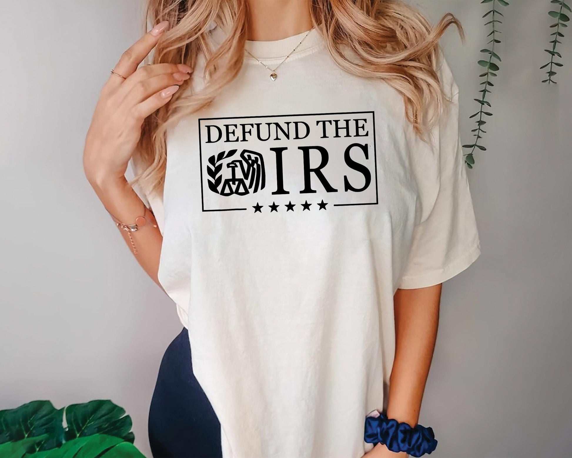 Defund the IRS Eagle Graphic Tee: Bold Libertarian Statement Shirt for Patriots Who Love Freedom, Funny Political Gift for Tax Season, Comfortable Cotton (139 chars)