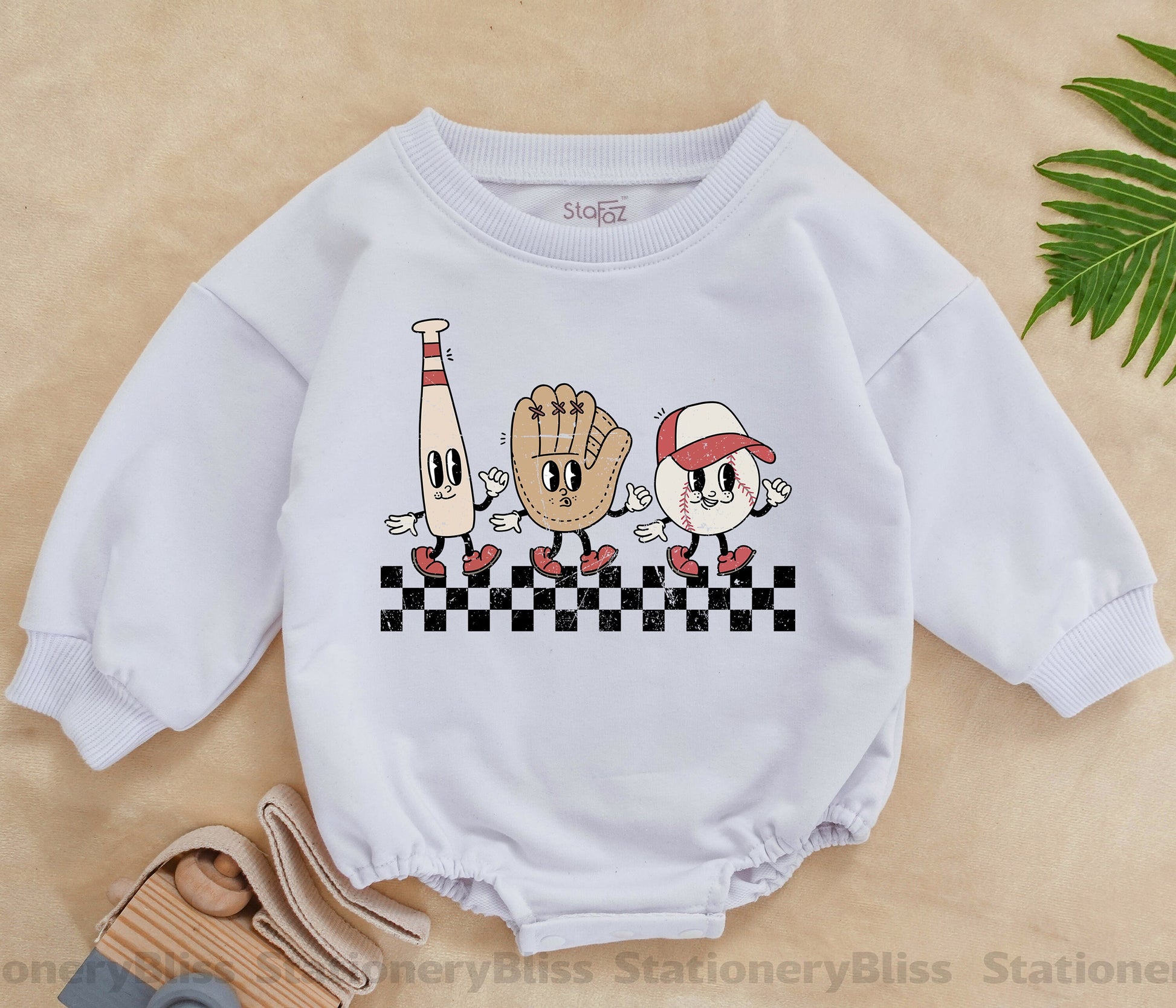 Retro Baseball Romper - Cute Game Day Outfit for Baby Boys & Girls