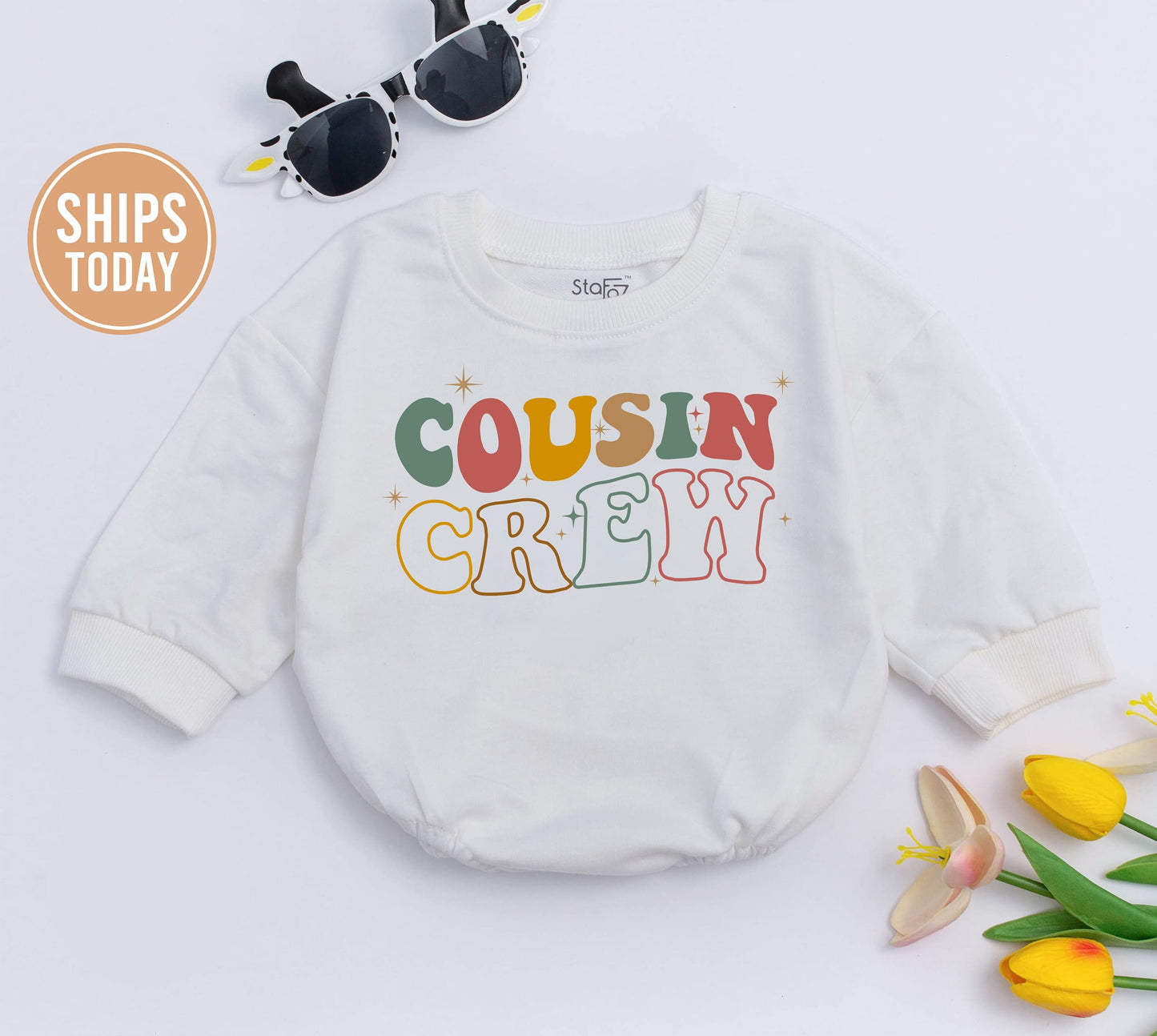 Retro Cousin Crew Romper: Perfect for Family Reunions & Gifts