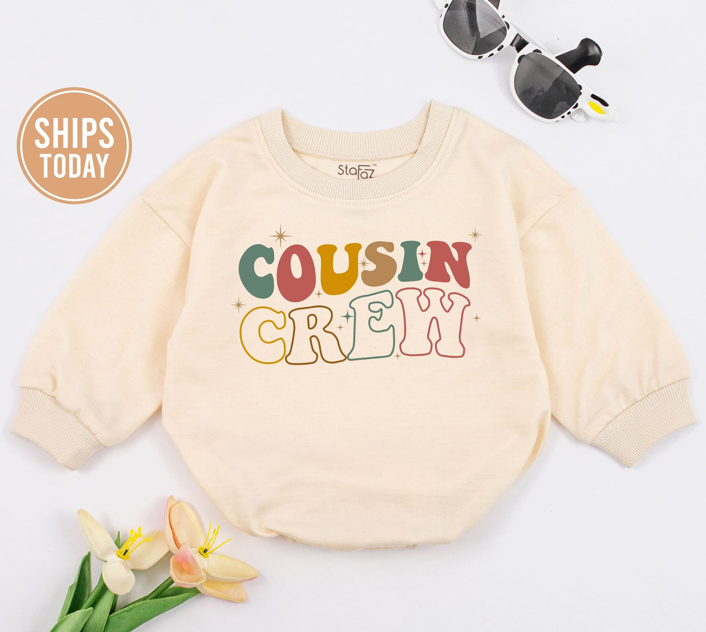 Retro Cousin Crew Romper: Perfect for Family Reunions & Gifts