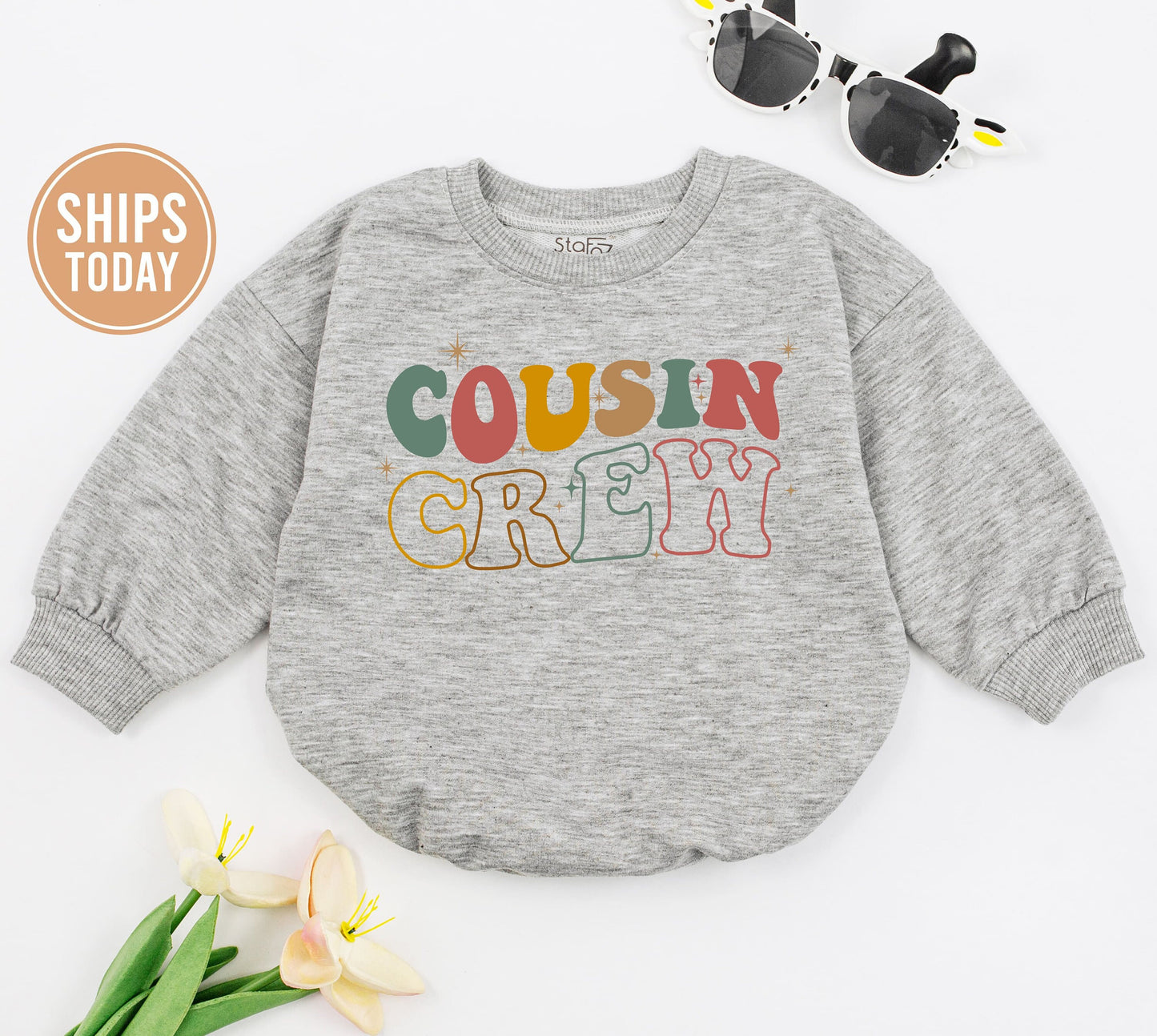 Retro Cousin Crew Romper: Perfect for Family Reunions & Gifts