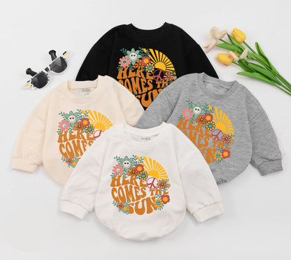 Be A Wildflower Baby Romper Boho Flower Girl Gift Funny Baby Shower Clothes Natural Minimalist Romper