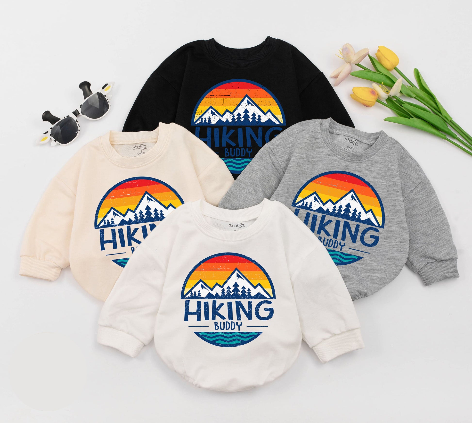 Adventurous Baby Romper: Cute Hiking & Camping Bodysuit Outfit