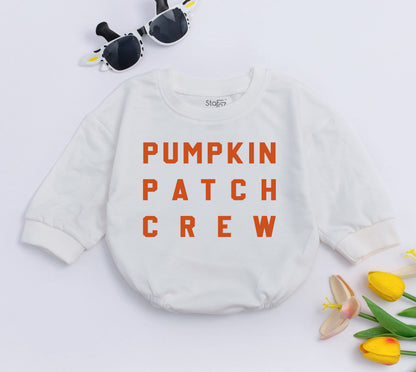 Cute Fall Pumpkin Romper: Baby's First Pumpkin Patch Outfit