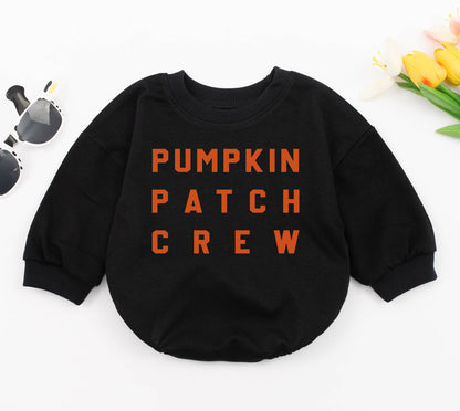 Cute Fall Pumpkin Romper: Baby's First Pumpkin Patch Outfit