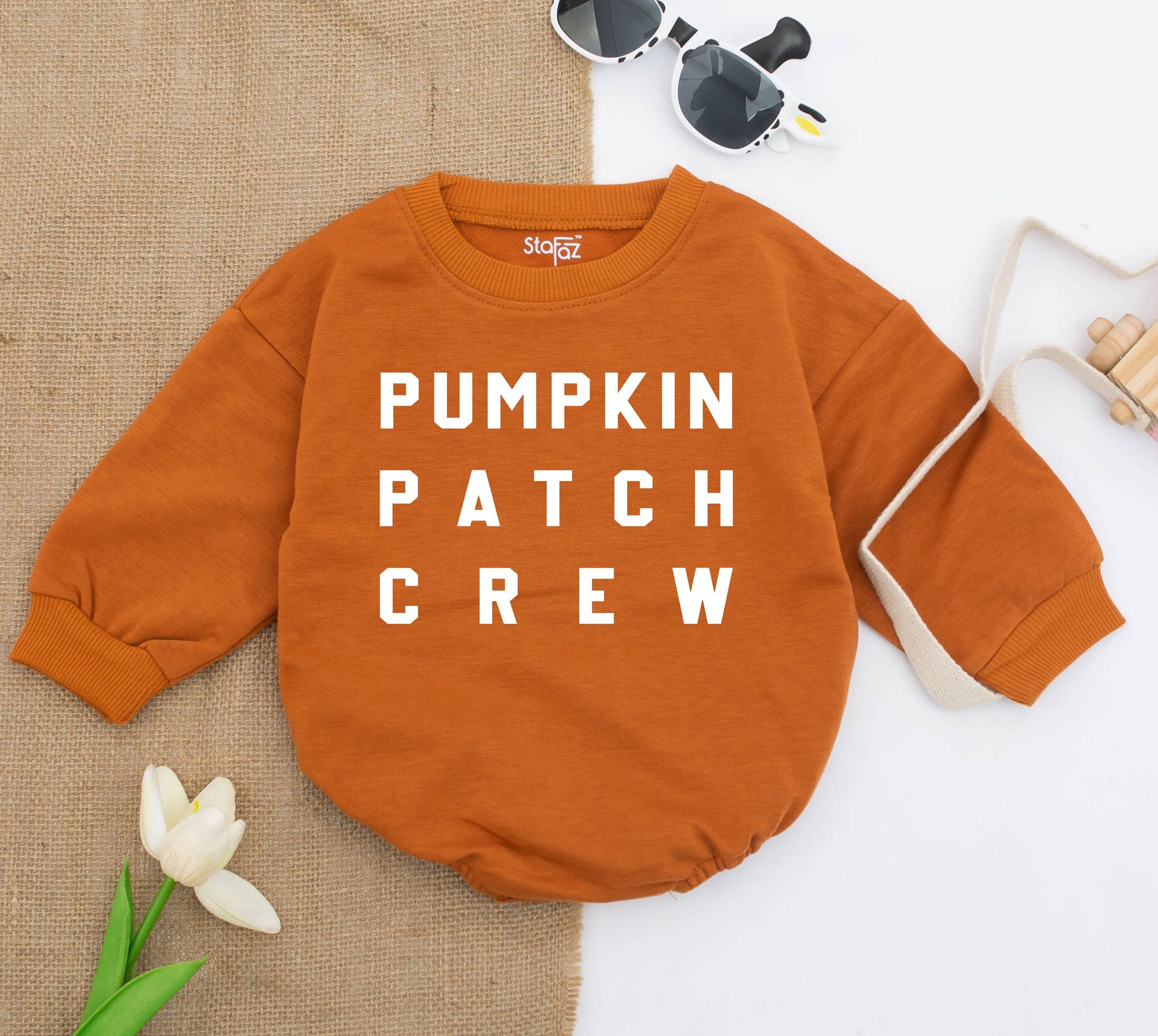 Cute Fall Pumpkin Romper: Baby's First Pumpkin Patch Outfit