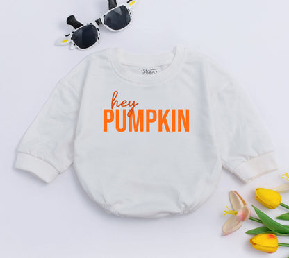 Pumpkin Baby Fall Romper, Cute First Season Bodysuit Outfit  