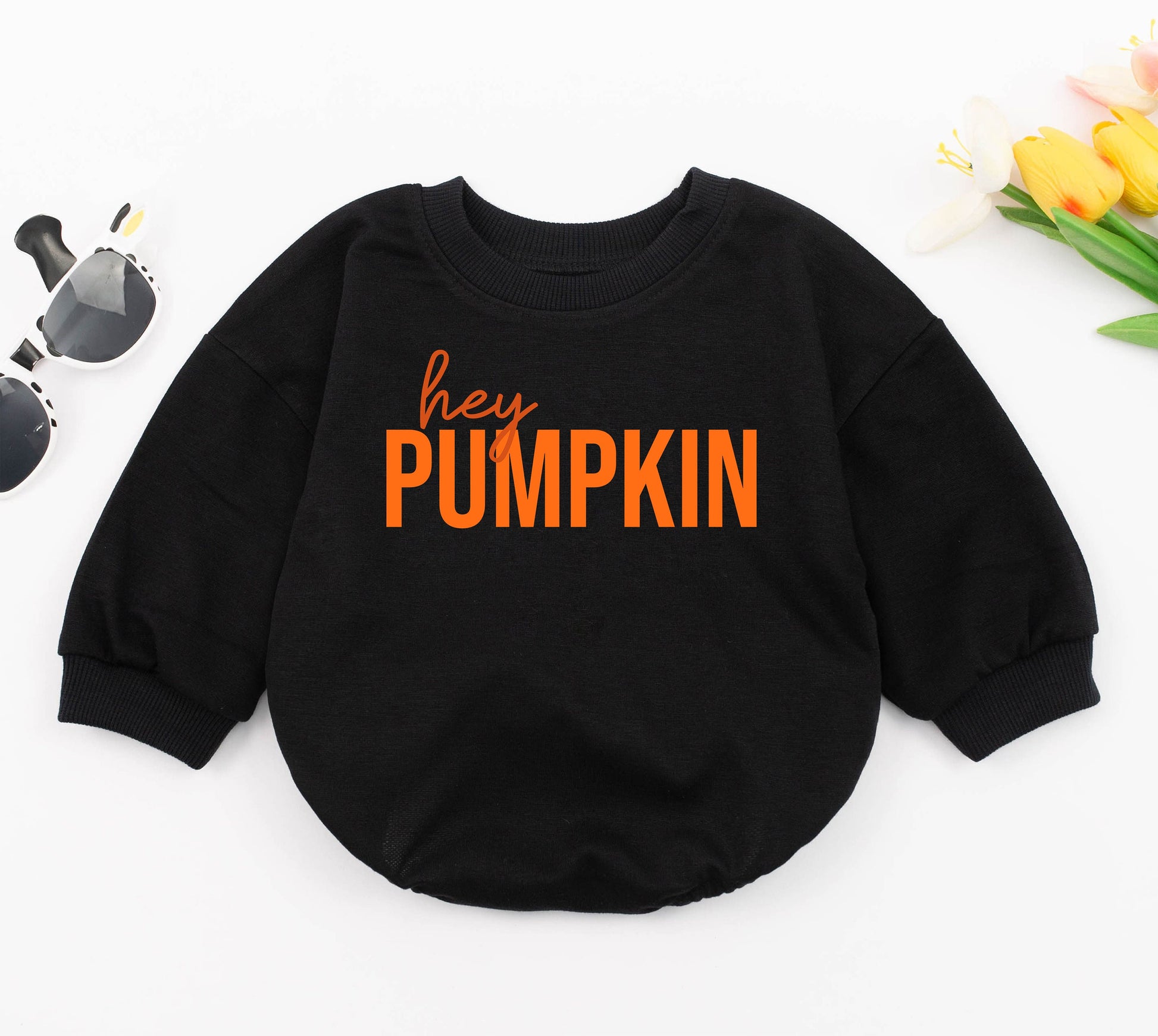 Pumpkin Baby Fall Romper, Cute First Season Bodysuit Outfit  