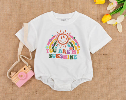 Groovy Sunshine Boho Baby Romper – Vintage Hippie Bubble Outfit