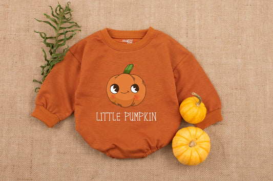 Pumpkin Baby Romper – Fall Baby Shower Outfit, Unisex Bodysuit