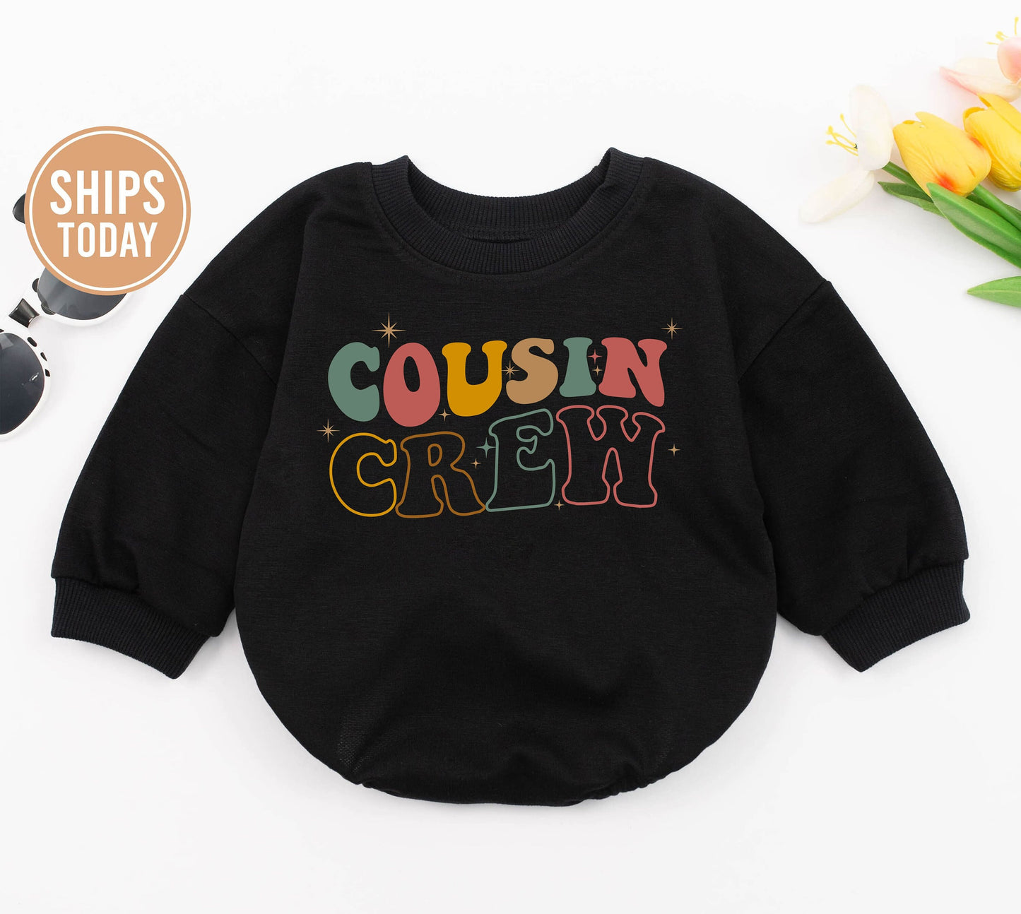 Retro Cousin Crew Romper: Perfect for Family Reunions & Gifts