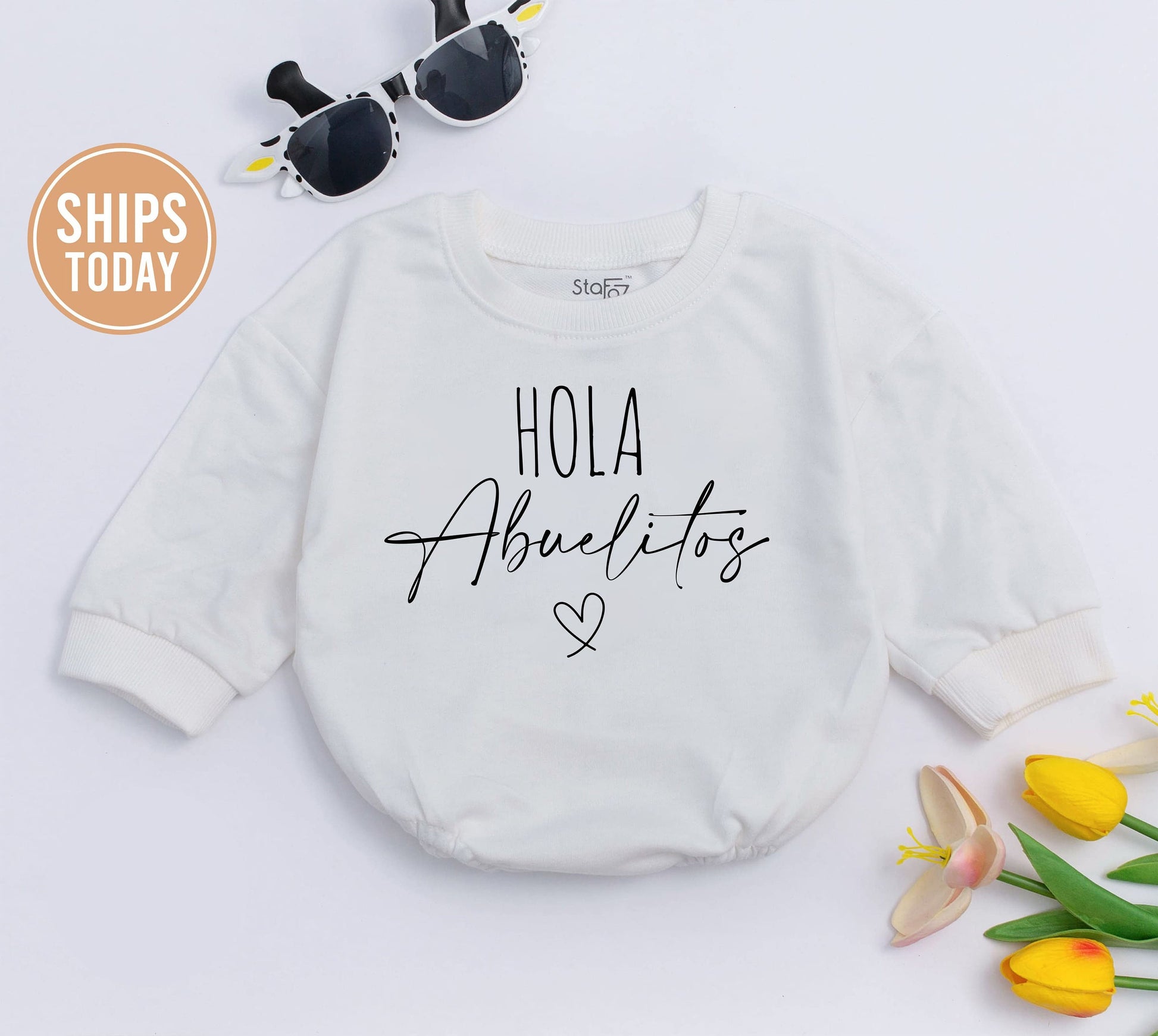 Futuros Abuelitos Baby Bodysuit: Grandparents Pregnancy Announcement