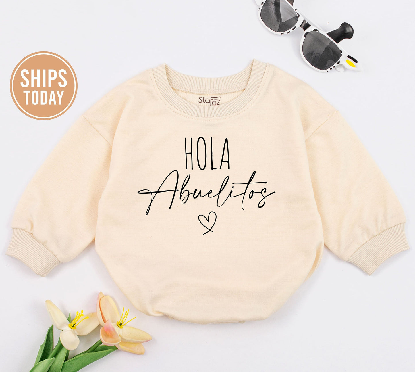 Futuros Abuelitos Baby Bodysuit: Grandparents Pregnancy Announcement