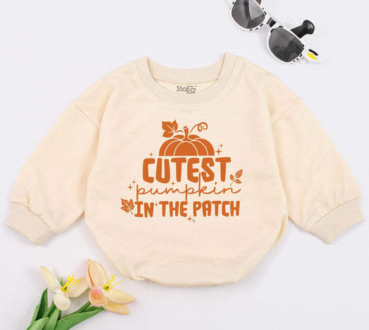 Hello Pumpkin Baby Bodysuit Cute Pumpkin in the Patch Fall Romper Newborn Coming Home Outfit Infant Jumpsuit Cozy Seasonal Baby Clothes
