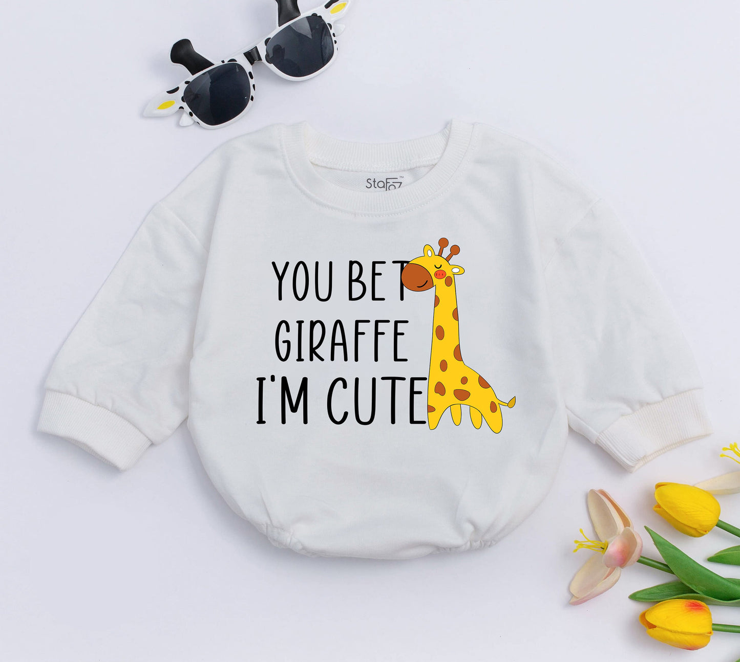 Adorable Giraffe Baby Romper – Fun Unisex Outfit & Baby Shower Gift