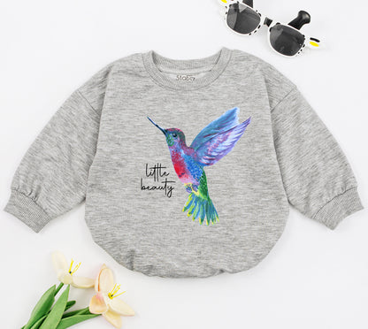 Hummingbird Baby Romper - Hipster Animal Outfit, Perfect Baby Gift