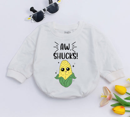 Corn-Themed Baby Romper: Funny Farm Bodysuit for Adorable Babies