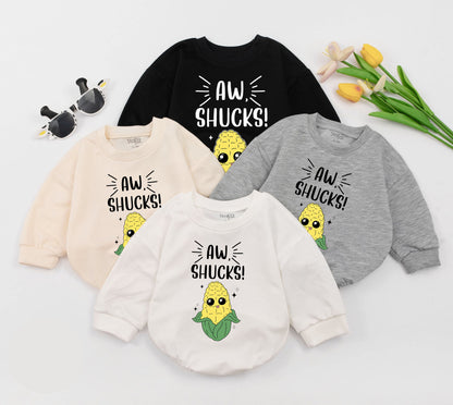 Corn-Themed Baby Romper: Funny Farm Bodysuit for Adorable Babies